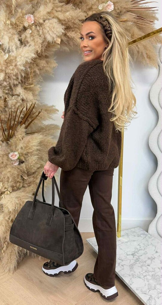 LOUISE KNITTED VEST CHOCO