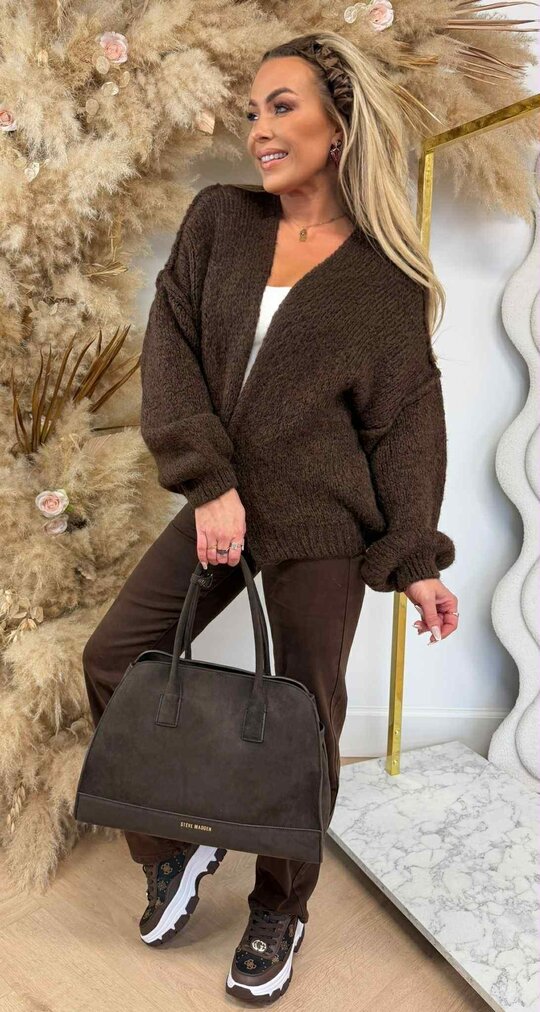 LOUISE KNITTED VEST CHOCO