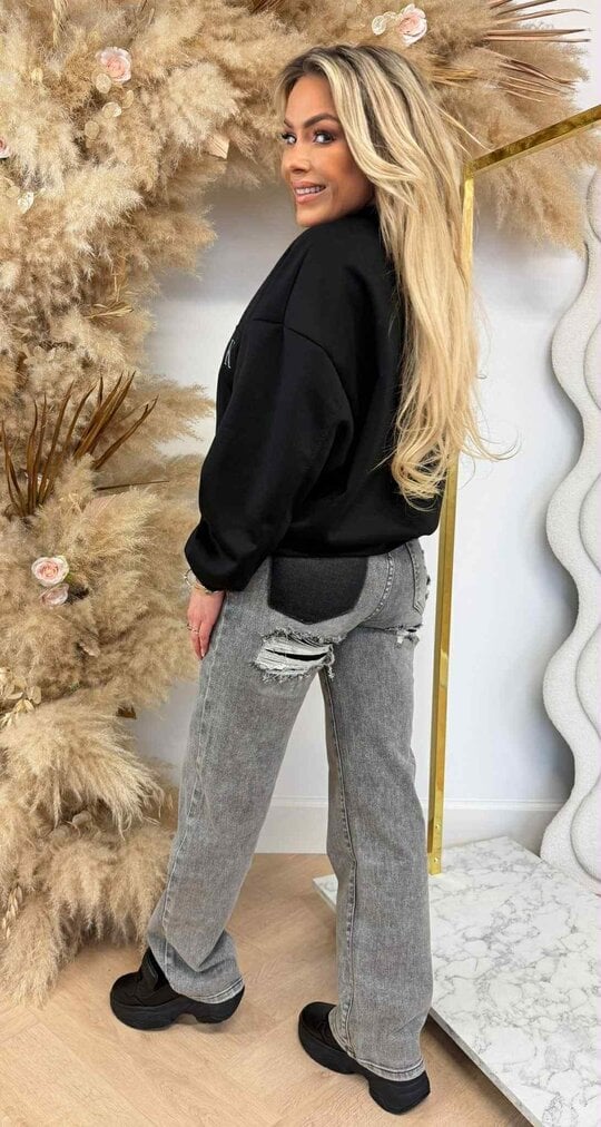 SPORT CULTURE ZIP SWEAT BLACK