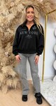 SPORT CULTURE ZIP SWEAT BLACK