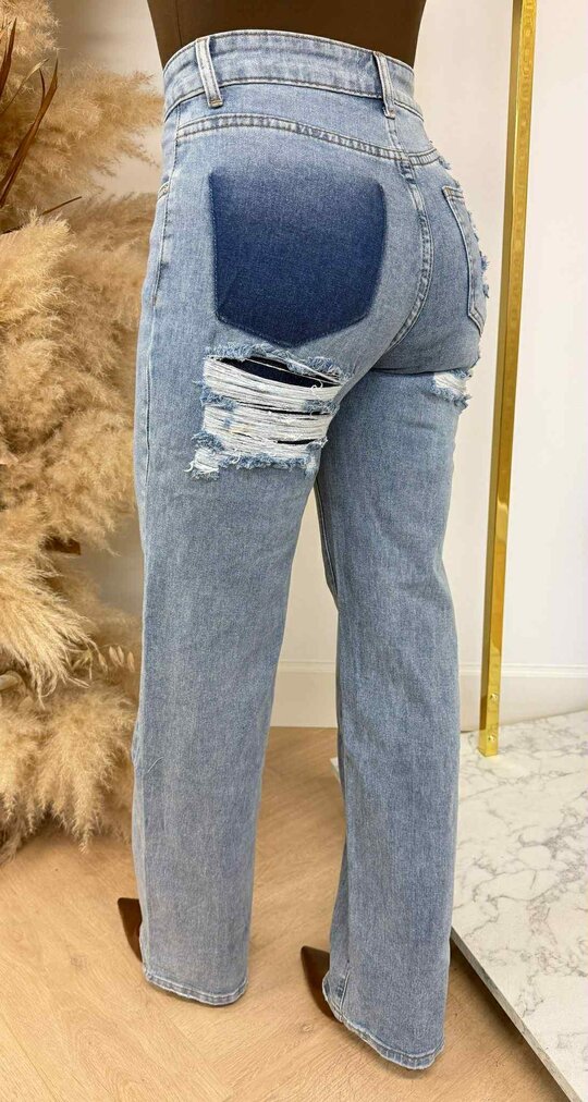 POCKET DAMAGDE JEANS G89Y DENIMBLUE