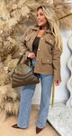 KIKI BUTTON TEDDY JACKET CAMEL