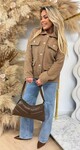 KIKI BUTTON TEDDY JACKET CAMEL