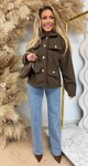 KIKI BUTTON TEDDY JACKET CHOCO
