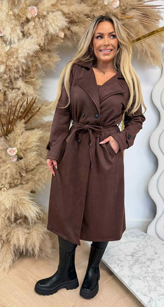 MELISSA SUEDINE COAT CHOCO