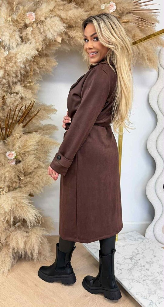 MELISSA SUEDINE COAT CHOCO