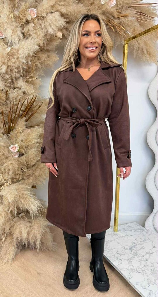 MELISSA SUEDINE COAT CHOCO