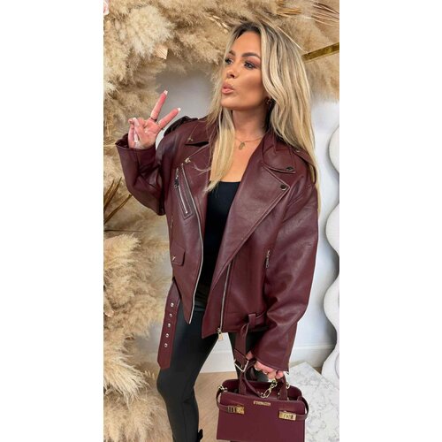 MUSTHAVE LEATHER LOOK JACKET 2169 BURGUNDY MUSTHAVE LEATHER LOOK JACKET 2169 BURGUNDY