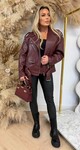 MUSTHAVE LEATHER LOOK JACKET 2169 BURGUNDY