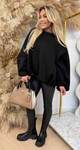 BALLON MOUW FLEECE SWEAT BLACK