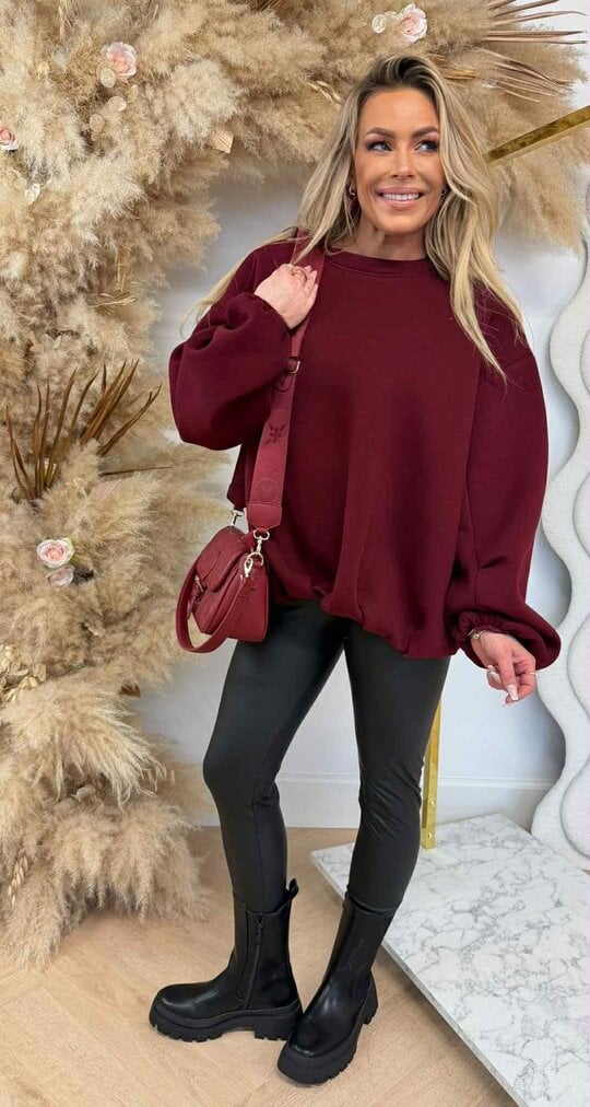 BALLON MOUW FLEECE SWEAT BORDEAUX