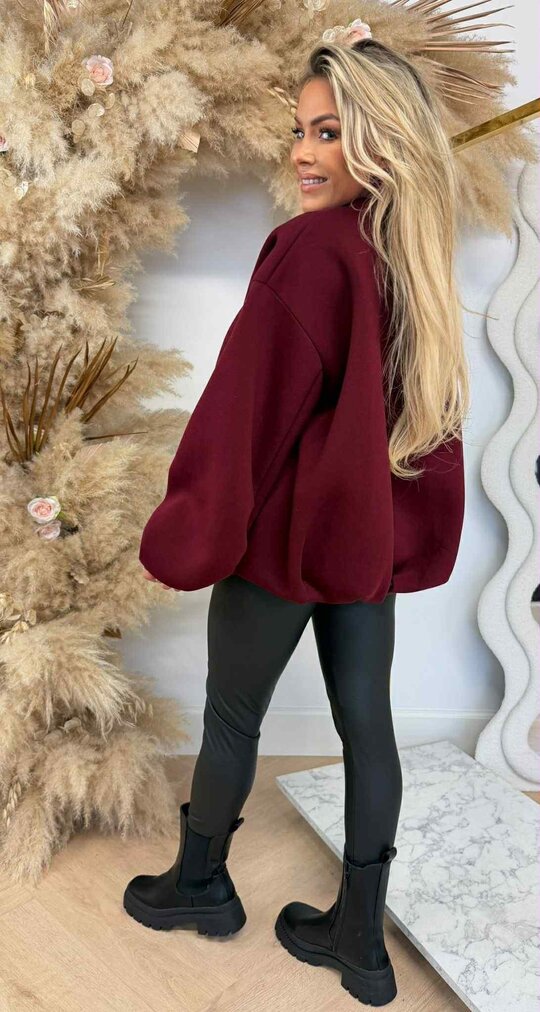 BALLON MOUW FLEECE SWEAT BORDEAUX
