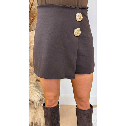 GLAM BUTTON SKORT CHOCO GLAM BUTTON SKORT CHOCO