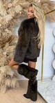 FAUX FUR JACKET 5627 CHOCO