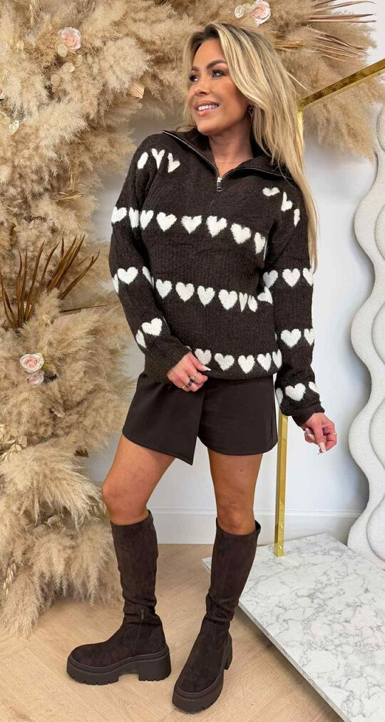 ZIP HARTJES TRUI 713 CHOCO