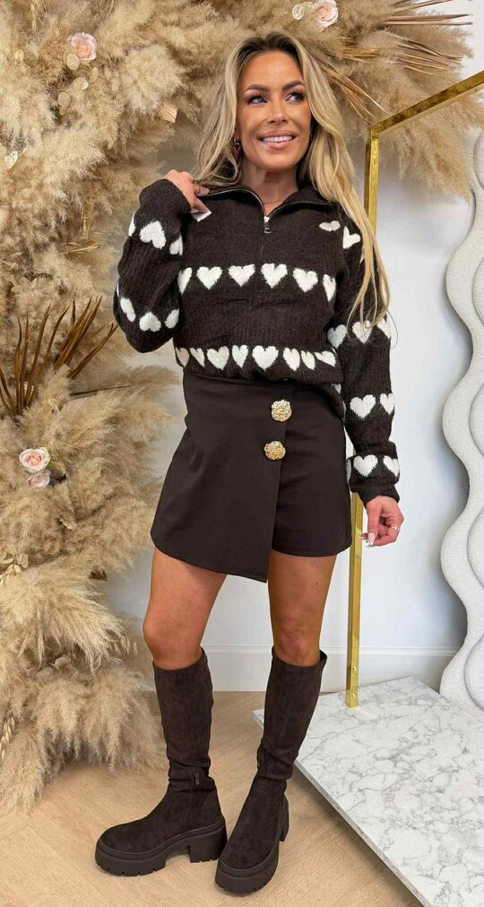 ZIP HARTJES TRUI 713 CHOCO