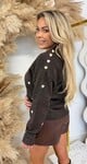 ALL OVER HARTJES SHOULDER SWEAT AM872 CHOCO