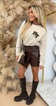 NY STUDDED SWEAT AM863 TAUPE