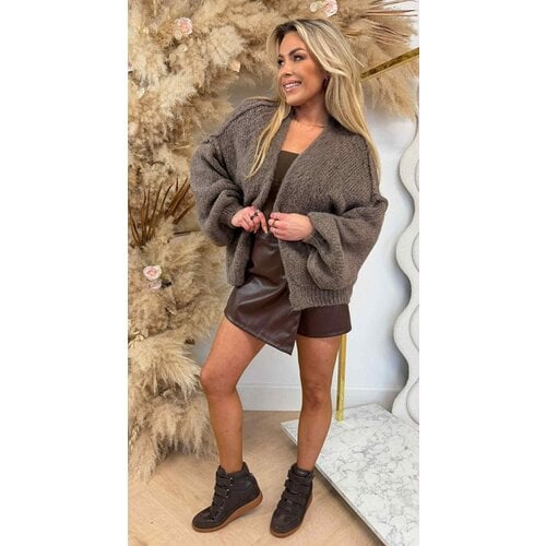 LOUISE KNITTED VEST TAUPE LOUISE KNITTED VEST TAUPE