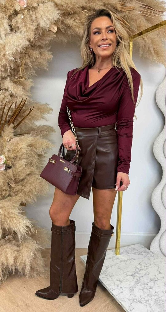 SHINEY WATERFALL BODY BORDEAUX