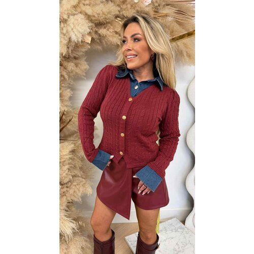 KABLE DENIM KRAAG TRUITJE 7083 WINE RED KABLE DENIM KRAAG TRUITJE 7083 WINE RED