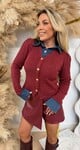 KABLE DENIM KRAAG TRUITJE 7083 WINE RED