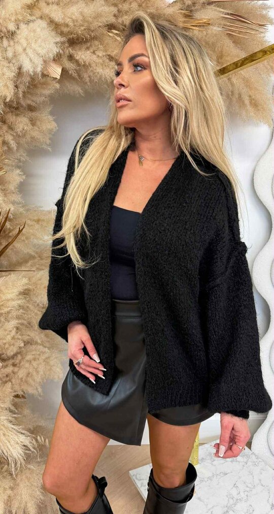 LOUISE KNITTED VEST BLACK