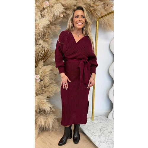 BESTSELLING KNITTED LUS DRESS BORDEAUX BESTSELLING KNITTED LUS DRESS BORDEAUX