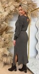 BESTSELLING KNITTED BELT DRESS TAUPE