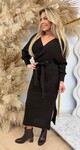 BESTSELLING KNITTED BELT DRESS CHOCO