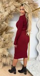 FLEUR RIB DRESS BORDEAUX