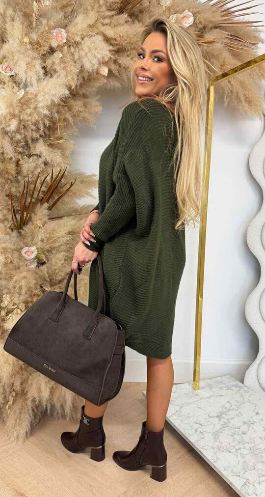 OVERSIZED RIBBEL TRUI ARMYGREEN
