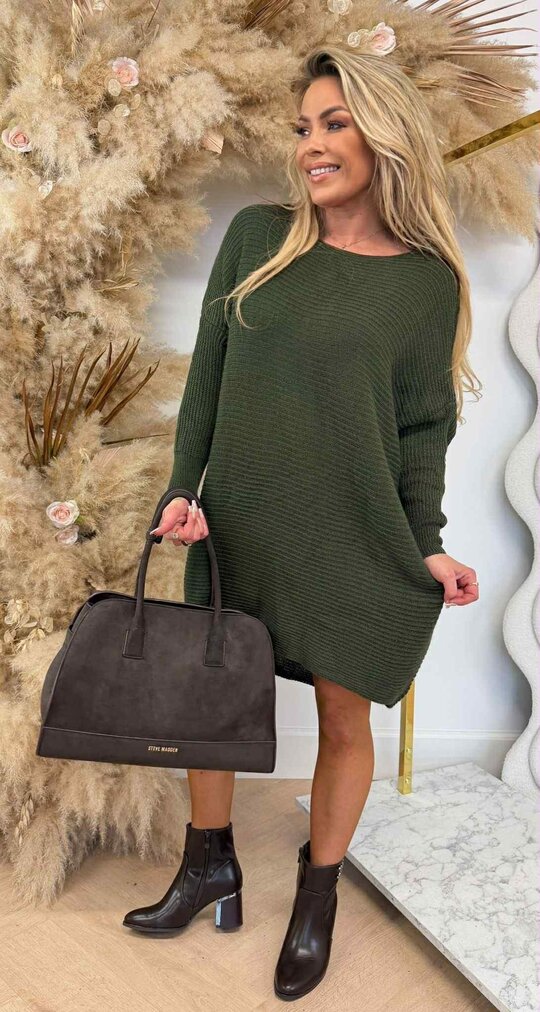 OVERSIZED RIBBEL TRUI ARMYGREEN