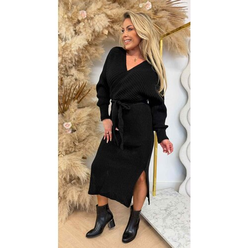 BESTSELLING KNITTED LUS DRESS BLACK BESTSELLING KNITTED LUS DRESS BLACK