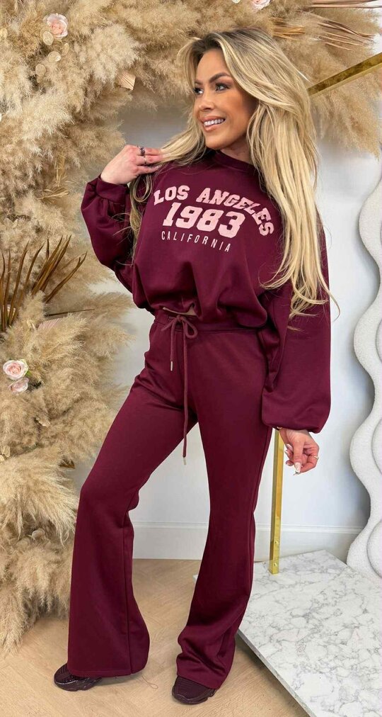 LOS ANGELES SET 1983 BORDEAUX/PINK