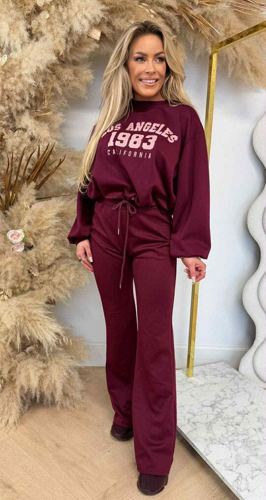 LOS ANGELES SET 1983 BORDEAUX/PINK