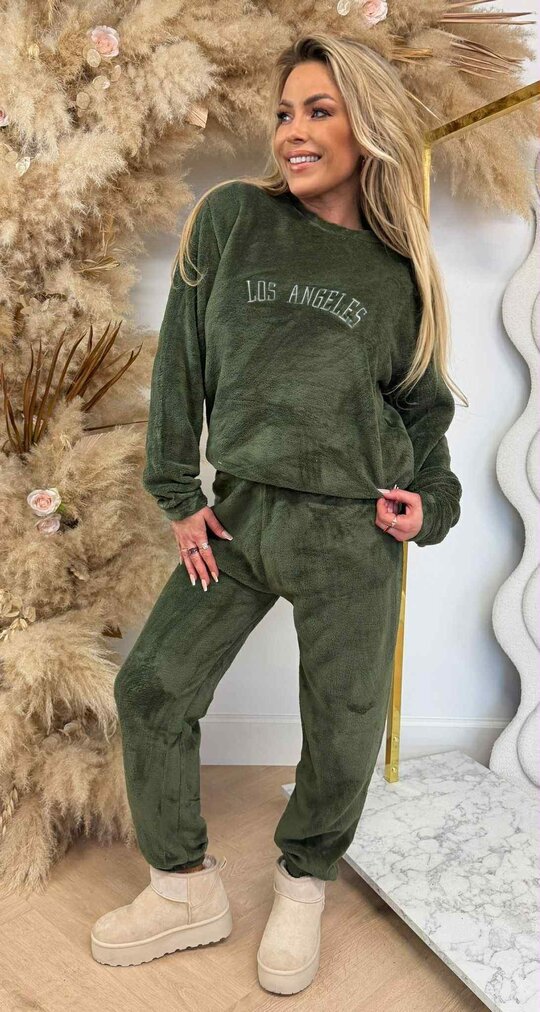 LOS ANGELES TEDDY SET 684 ARMYGREEN