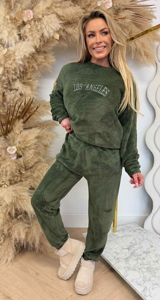 LOS ANGELES TEDDY SET 684 ARMYGREEN