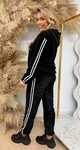 STRIPE TEDDY SET 685 BLACK