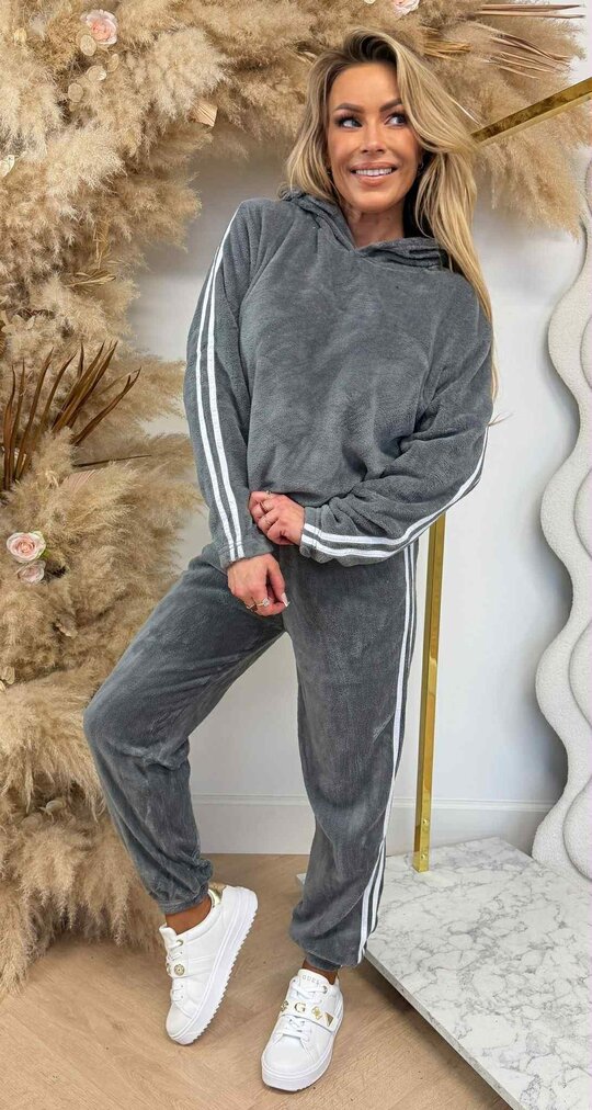 STRIPE TEDDY SET 685 GREY