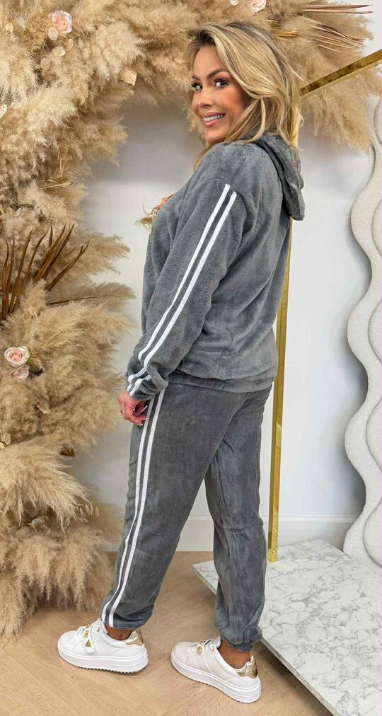 STRIPE TEDDY SET 685 GREY