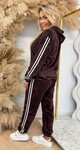 STRIPE TEDDY SET 685 CHOCO