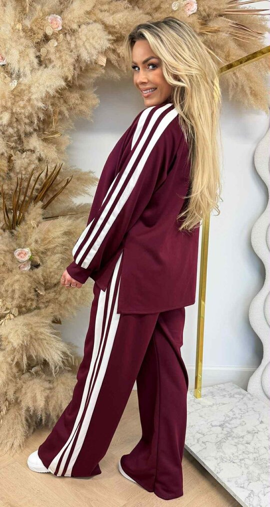ADDY STRIPE SET BORDEAUX
