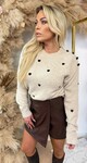 ALL OVER HARTJES SHOULDER SWEAT AM872 TAUPE