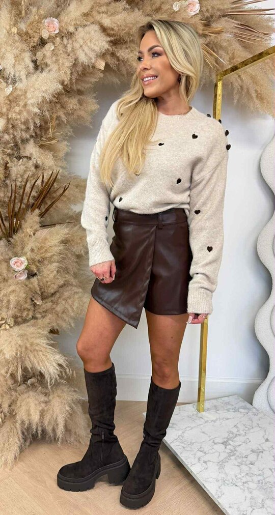 ALL OVER HARTJES SHOULDER SWEAT AM872 TAUPE