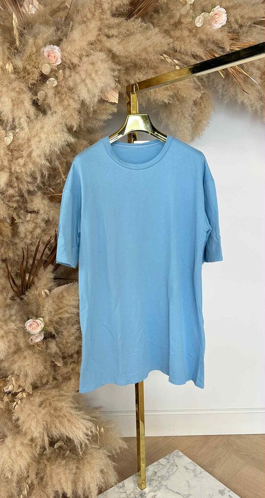 T-SHIRT BASIC DRESS ICEBLUE