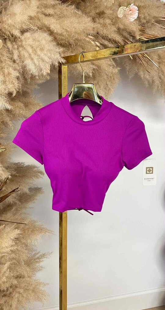 MILLY OPEN BACK TOP PURPLE