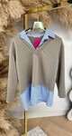 NEW COLLECTION SWEAT BLOUSE TAUPE