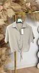 COTTON KNOOP BLOUSE BEIGE