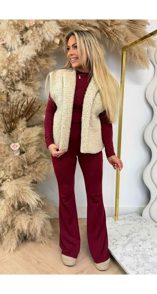 MUSTY TEDDY GILET BEIGE